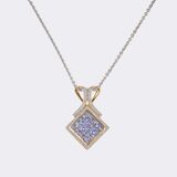 Tanzanite Diamond Pendant on Chain - image 2