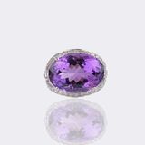 Amethyst Ring with Diamonds - image 1