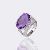 Amethyst Ring with Diamonds - image 3