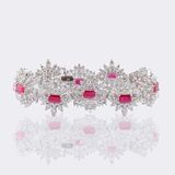 High-Carat Ruby Diamond Bracelet - image 1