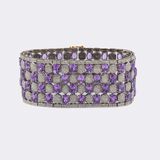 An exceptionel Bracelet with Amethysts and Diamonds - image 1