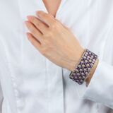 An exceptionel Bracelet with Amethysts and Diamonds - image 3