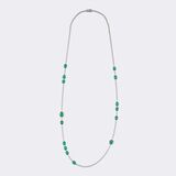 High-Carat Emerald Necklace with Diamonds - image 2
