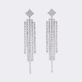 Pair of long Diamond Earrings - image 1