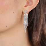 Pair of long Diamond Earrings - image 2