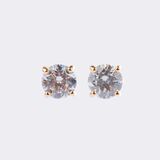 Pair of Solitaire Diamond Earrings