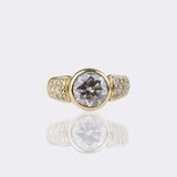 Solitaire Band Ring - image 1