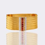Extraordinary Gold Bracelet with Citrines and Diamonds - image 1