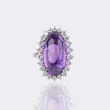 Amethyst Diamond Ring - image 1