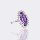 Amethyst Diamond Ring - image 2