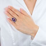 Amethyst Diamond Ring - image 4