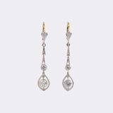Pair of Art Nouveau Diamond Earrings