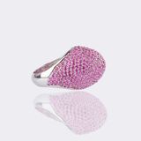 Pink Sapphire Cocktail Ring - image 2