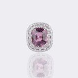 High-Carat Natural Spinel Ring with Diamonds - image 1