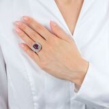 High-Carat Natural Spinel Ring with Diamonds - image 4