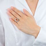 Fine-Color Spessartine Garnet Ring with Diamonds - image 3