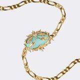 An extraordinary Turquoise Necklace with Diamonds - image 2