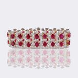 High-Carat Ruby Diamond Bracelet - image 1