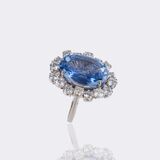 High-Carat Natural Sapphire Ring with Diamonds - image 3