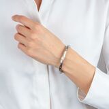 Platinum Bangle Bracelet with Diamonds - image 3