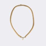 Bicolour Gold Necklace with Trillant Diamond - image 3