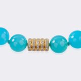 Ball Necklace with Diamond Clasp - image 2