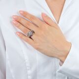 Rainbow Sapphire Diamond Ring - image 4