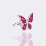 Elegant Ruby Diamond Ring 'Butterfly' - image 2