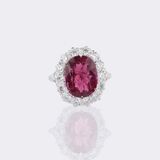 Rubellite Ring with Diamonds - image 1