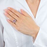 Pink Tourmaline Ring with Diamonds - image 3