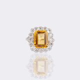 Citrine Ring with Diamonds - image 2
