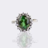 Tourmaline Diamond Ring - image 1