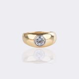 Solitaire Band Ring - image 1