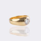Solitaire Band Ring - image 2
