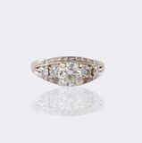 Diamond Solitaire Ring - image 1