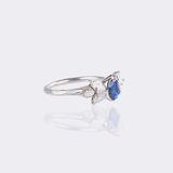 Dainty Sapphire Diamond Ring - image 2