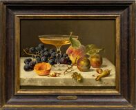 Stillleben mit Champagnerschale und Obst - Bild 2