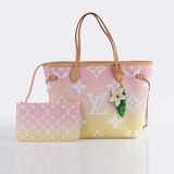 Tote Bag 'Neverfull MM by the Pool' M45680 Light Pink Limited Edition - image 1