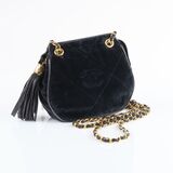 Mini Velvet Pouch Bag  'Tassel' - image 2