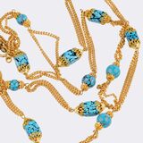 Faux Turquoise Vintage Sautoir - image 3