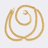 CC Chain Belt with Faux Pearls