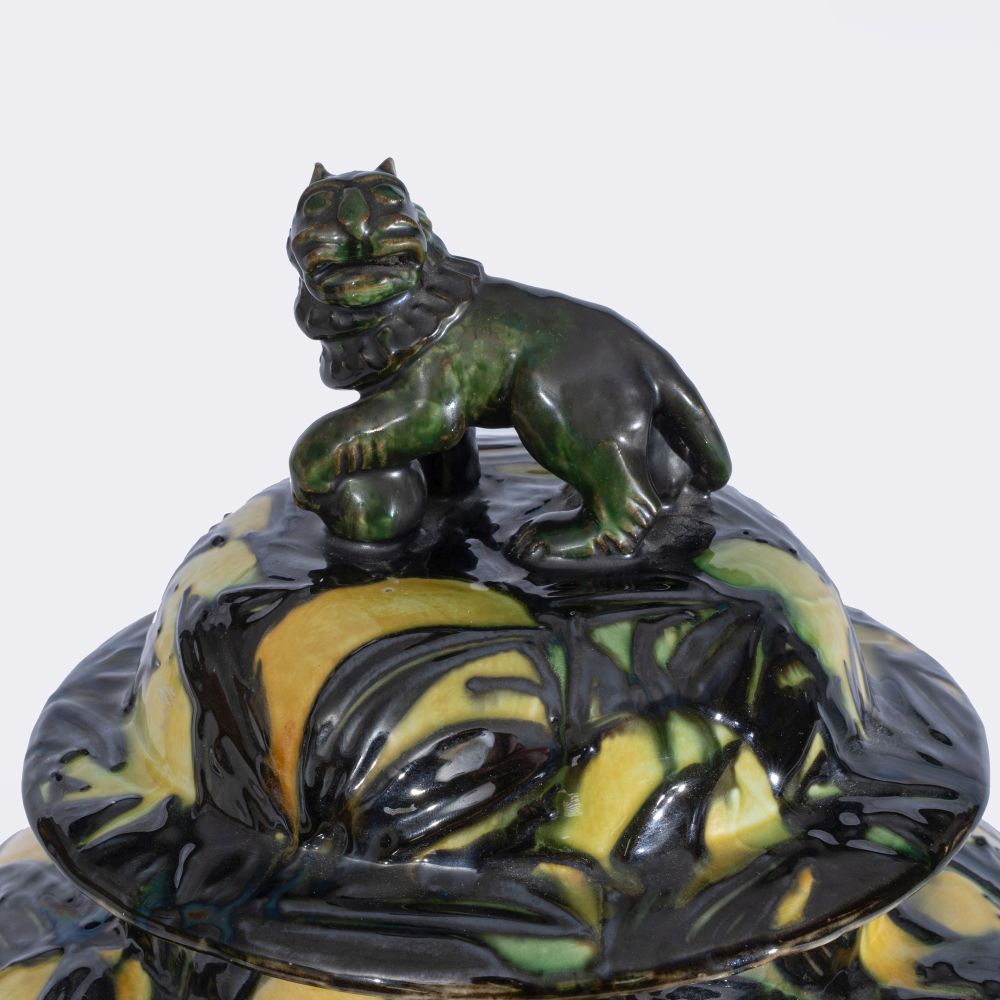 Außergewöhnliche große Deckelvase 'Zitronen' - Bild 2