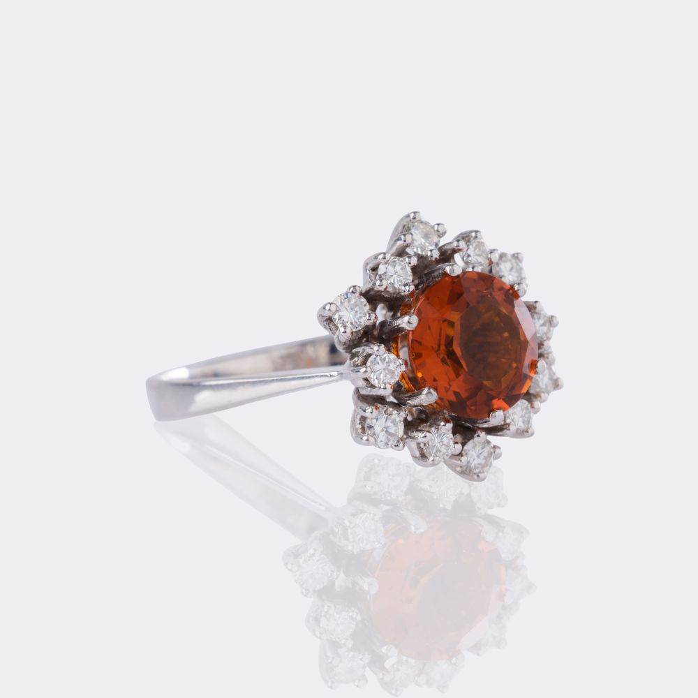 Granat Brillant Ring - Bild 2