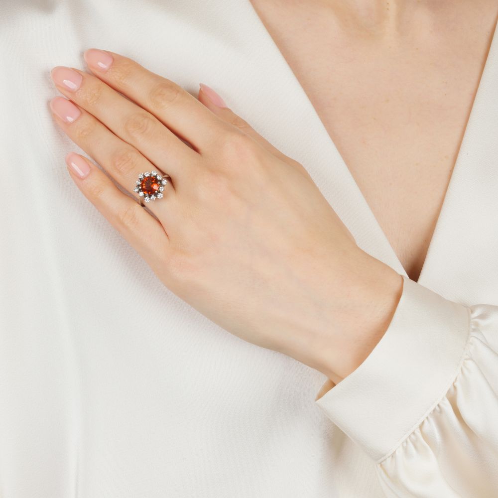 Granat Brillant Ring - Bild 4