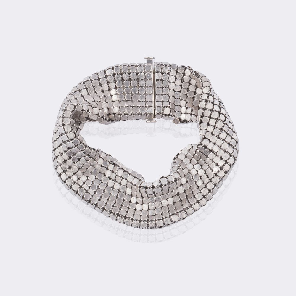 Ikonisches Weißgold-Set 'Pharao' mit Collier, Armband, Brosche und Ring - Bild 3