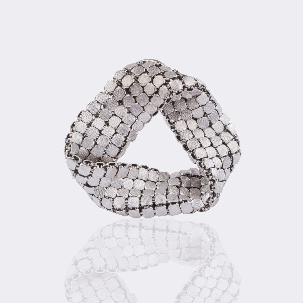 Ikonisches Weißgold-Set 'Pharao' mit Collier, Armband, Brosche und Ring - Bild 4