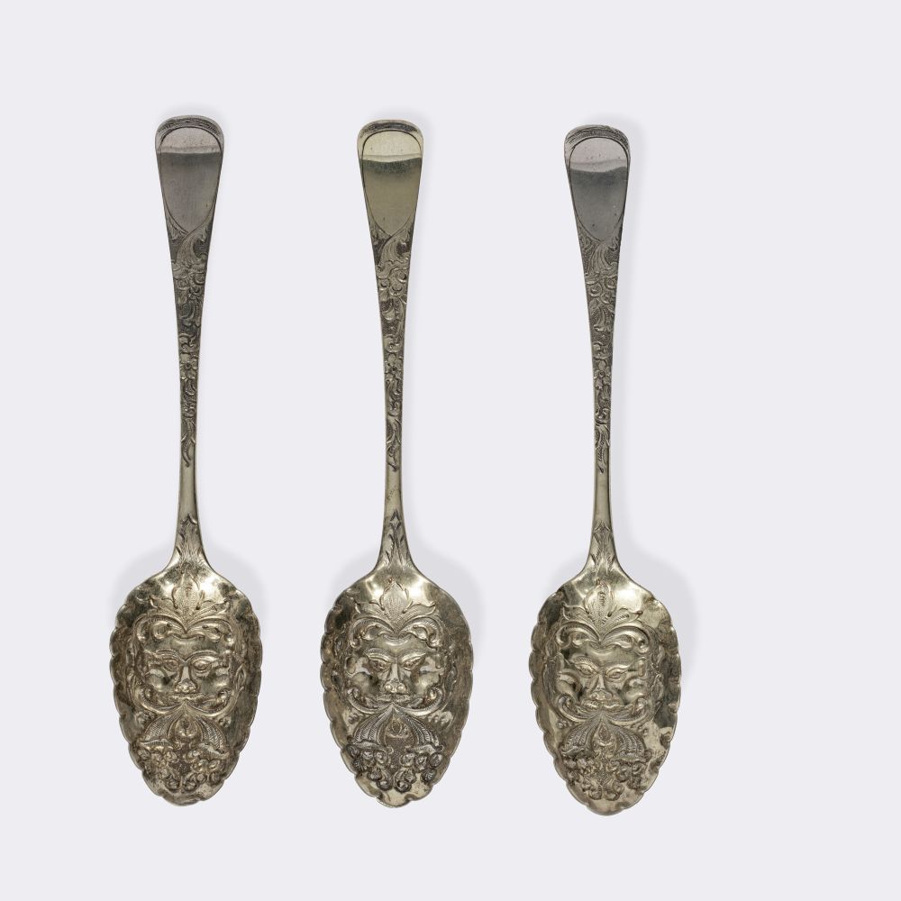 Satz von 3 George IV Früchtelöffel