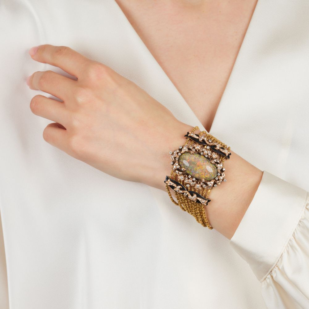 Vintage Opal Brillant Armband - Bild 3