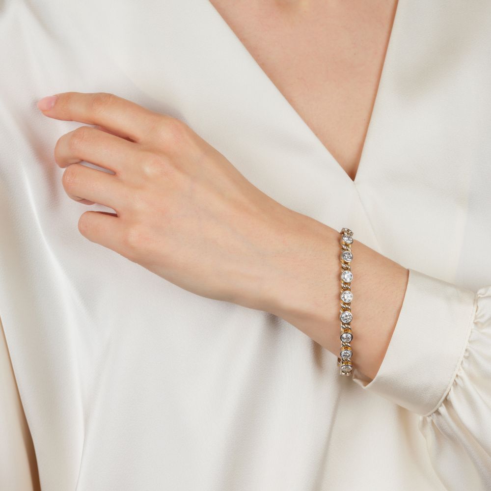 Higharat Diamond Curb Chain Bracelet - image 4