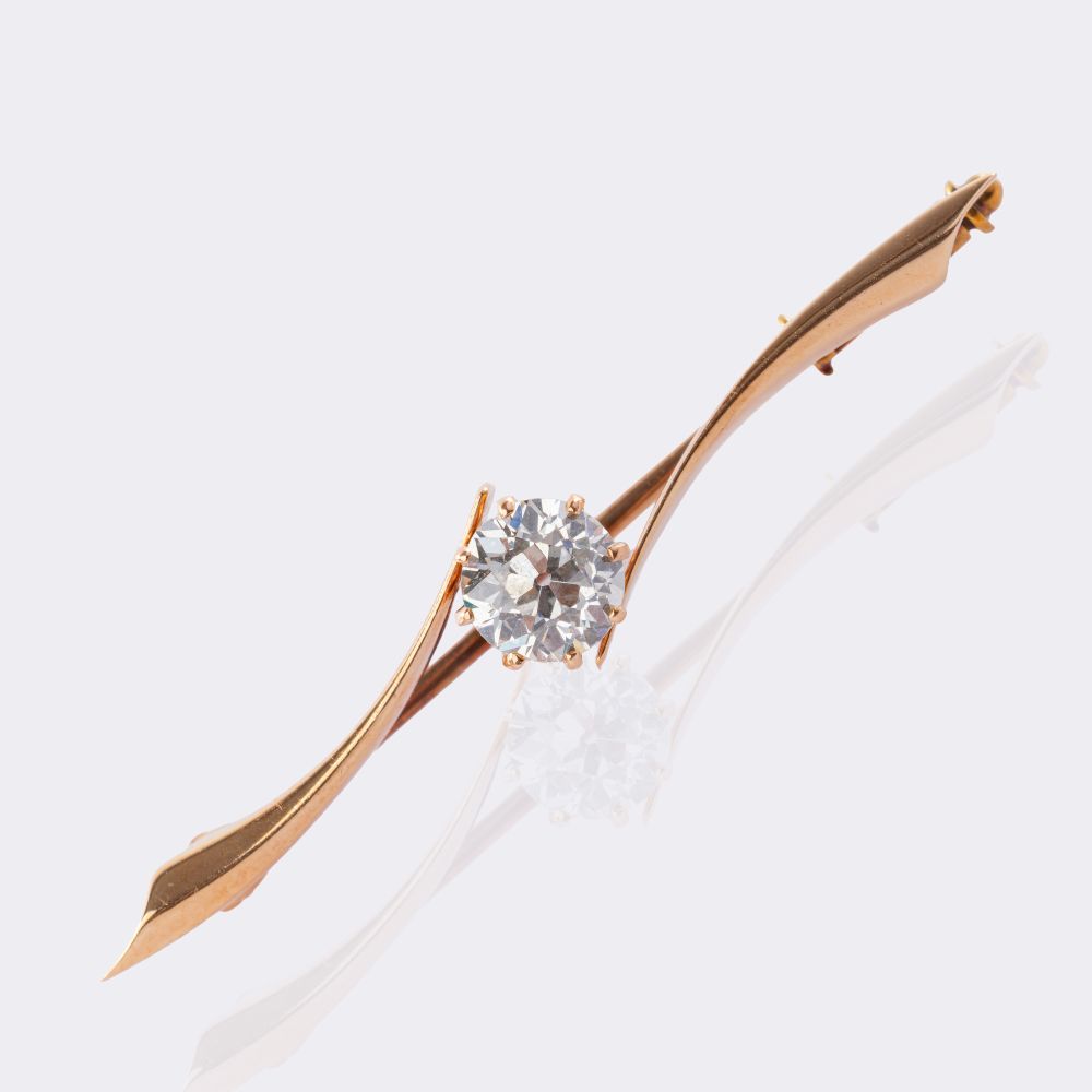 Kleine Brosche mit Altschliffdiamant